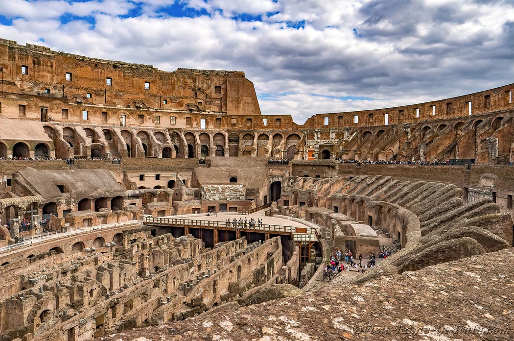 Colosseum Story and Architecture in Rome in Italy