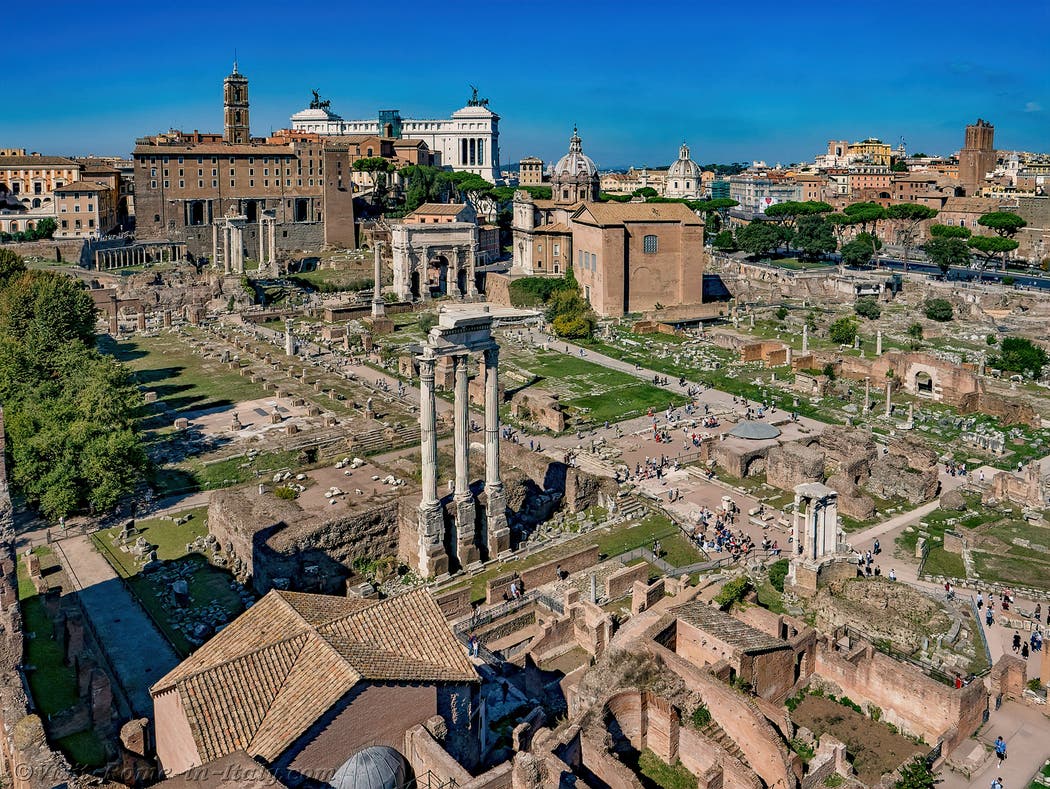 The Roman Forum in Italy, Ancient Rome, Basilicas, Via Sacra