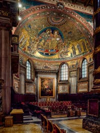 Coronation of the Virgin, mosaic from the apse of the Basilica of Saint Mary Major in Rome, Italy