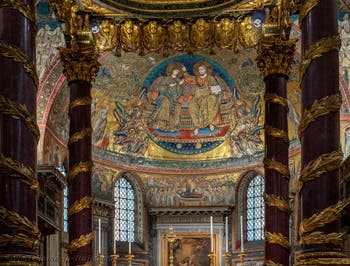 Coronation of the Virgin, mosaic in the apse of the Basilica of Saint Mary Major in Rome, Italy
