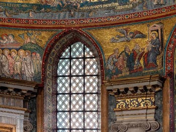 Adoration of the Magi, mosaic in the apse of the Basilica of Saint Mary Major in Rome, Italy