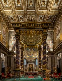 Baldachin and main altar of the Basilica of Saint Mary Major in Rome