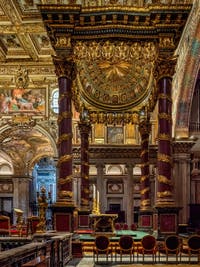 Baldachin and main altar of the Basilica of Saint Mary Major in Rome