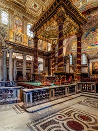 Baldachin and main altar of the Basilica of Saint Mary Major in Rome
