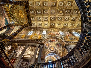 Baldachin and main altar of the Basilica of Saint Mary Major in Rome
