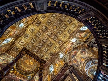 Baldachin and main altar of the Basilica of Saint Mary Major in Rome