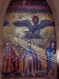 Mosaics by Filippo Rusti, Saint James, Saint Paul and the Virgin, Blessings Lodge of the Basilica of Saint Mary Major