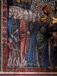 Mosaic by Gaddo Gaddi, the Snow Miracle, Blessings Lodge of the Basilica of Saint Mary Major