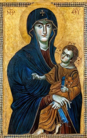 Icon Maria Salus Populi Romani in the Paolina Chapel in the Basilica of Saint Mary Major in Rome