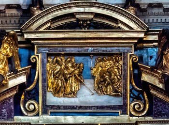 Bas-relief of the Miracle of the Snow, in the Paolina Chapel of the Basilica of Saint Mary Major in Rome