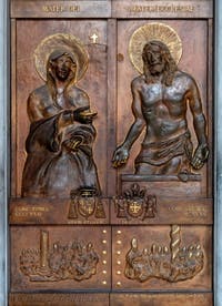 Porta Santa, the Holy Door of the Basilica of Saint Mary Major in Rome