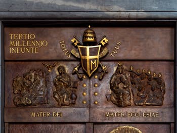 Porta Santa, the Holy Door of the Basilica of Saint Mary Major in Rome