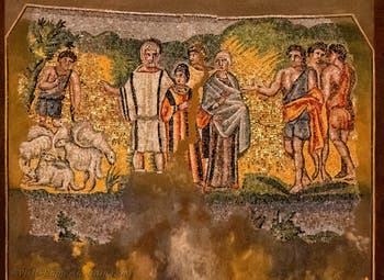 Marriage of Jacob and Rachel, Mosaics on the left side in the Basilica of Saint Mary Major in Rome