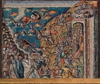 Passage of Israel through the Red Sea, Mosaics on the right side in the Basilica of Saint Mary Major in Rome