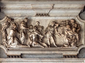 The offer of the goods of the patrician Giovanni to Pope Liberus, portico of the Basilica of Saint Mary Major in Rome