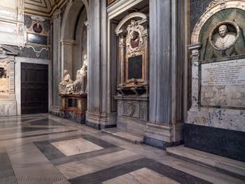 Tombs and funerary monuments in the Basilica of Saint Mary Major in Rome