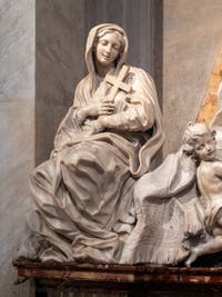 Tombs and funerary monuments in the Basilica of Saint Mary Major in Rome