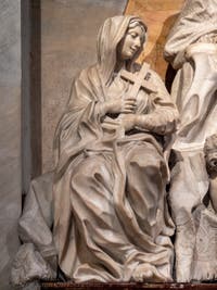 Tombs and funerary monuments in the Basilica of Saint Mary Major in Rome