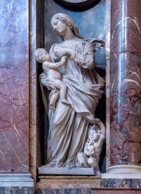 Tombs and funerary monuments in the Basilica of Saint Mary Major in Rome