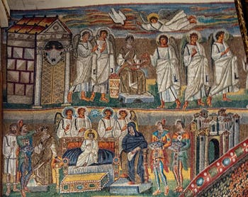 Mosaics of the triumphal arch and Adoration of the Magi, Basilica of Saint Mary Major in Rome