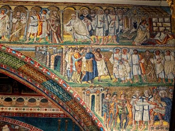 Triumphal Arch Mosaics, Presentation in the Temple, Joseph's Dream, Arrival in Egypt, Herod and the Magi, Basilica of Saint Mary Major in Rome
