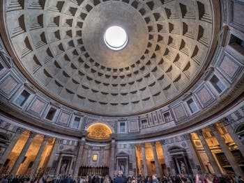 The Cupola of the Pantheon Basilica in Rome Italy