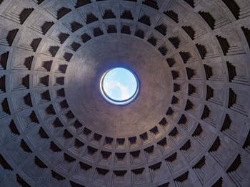 The Cupola of the Pantheon Basilica in Rome Italy