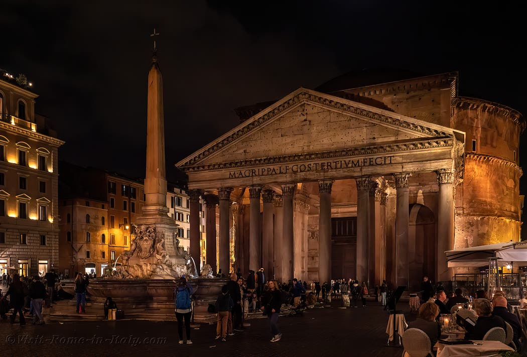 Rotunda Church Rome Porch and Rotunda of the Pantheon Basilica in Rome in Italy