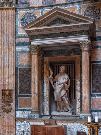 Francesco Moderati, Saint Anastasio, Fourth Aedicula of the Pantheon in Rome, Italy