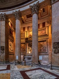 Francesco Cozza Paintings in the First Chapel of the Pantheon in Rome, Italy