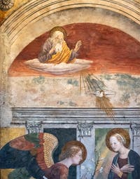 Melozzo da Forli, Annunciation, Seventh Chapel of the Pantheon in Rome, Italy