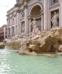 Trevi Fountain sculptures in Rome in Italy