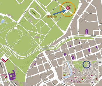 Location Map of the Borghese Gallery in Rome, Italy Location Map of the Borghese Gallery in Rome, Italy