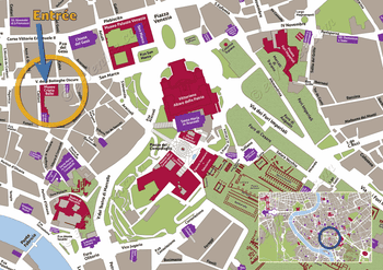 Location Map of the Balbi Crypt Museum in Rome, Italy Location Map of the Balbi Crypt Museum in Rome, Italy