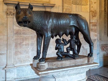 Capitoline Wolf in Capitoline musem in Rome in Italy