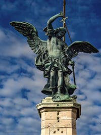 St Michael Archangel by Peter Anton von Verschaffelt, Castel Sant'Angelo in Rome in Italy