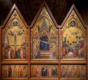 Giotto di Bondone, verso of Stefaneschi Triptych Altarpiece, at the Vatican Museum in Rome