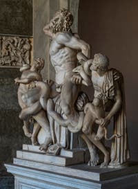 Laocoön and his Sons in the Vatican Pio-Clementino Museum in Rome in Italy