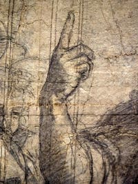 Raphael, School of Athens, preparatory work at the Pinacoteca Ambrosiana in Milan