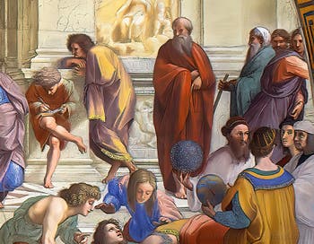 Raphael, School of Athens, in the Signature Room at the Vatican in Rome
