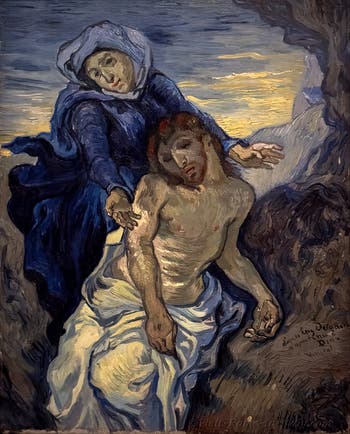 Vincent Van Gogh “Pietà” after Eugène Delacroix at the Vatican Museum of Contemporary Art in Rome
