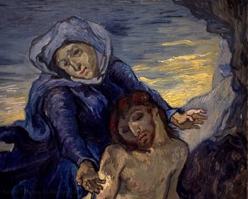 Vincent Van Gogh “Pietà” after Eugène Delacroix at the Vatican Museum of Contemporary Art in Rome