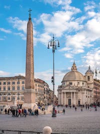 Piazza del Popolo and its obelisk in Rome, Italy