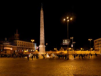 Piazza del Popolo and its obelisk in Rome, Italy