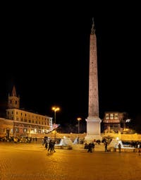 Piazza del Popolo and its obelisk in Rome, Italy