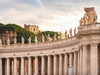 Saint Peter's Square and its Colonnade in Rome, Italy